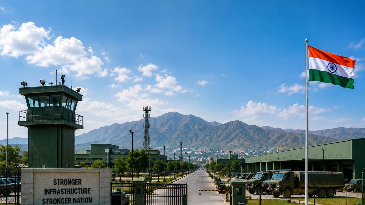 Entrance to a defence establishment of the kind Finex Industries builds infrastructure for