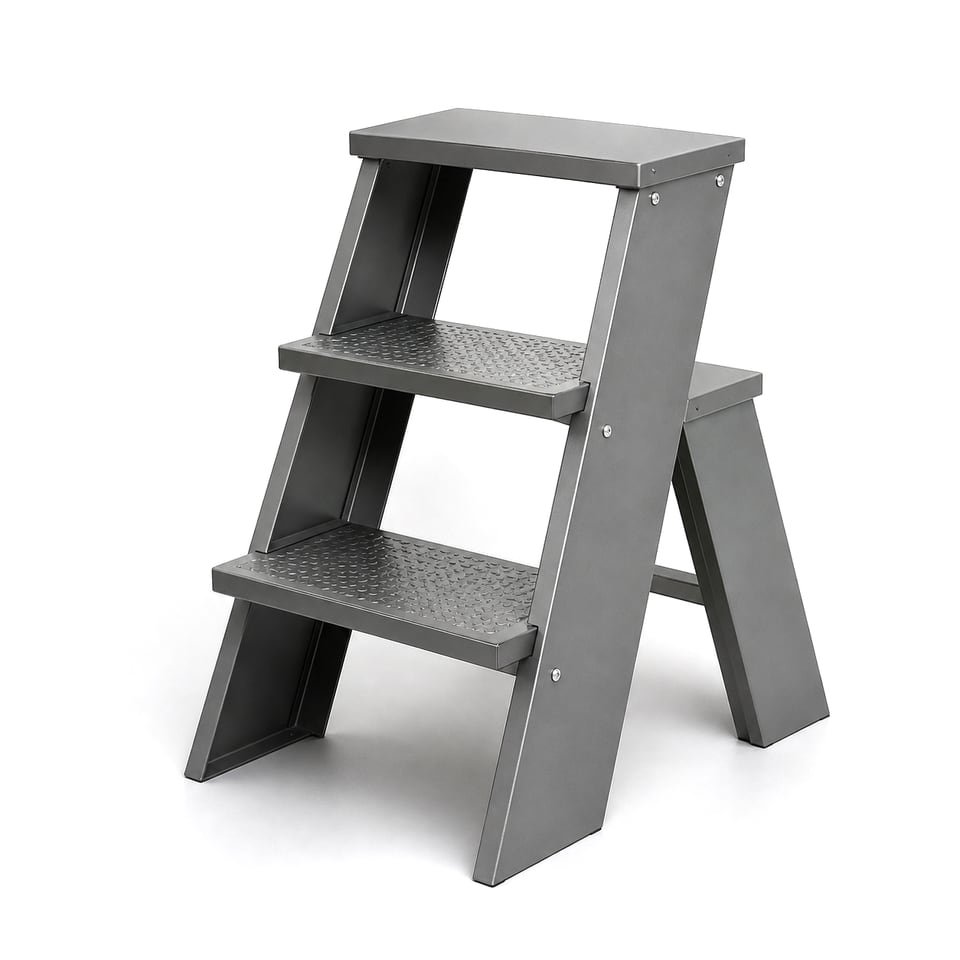 Three-Step Library Ladder — Library Furniture