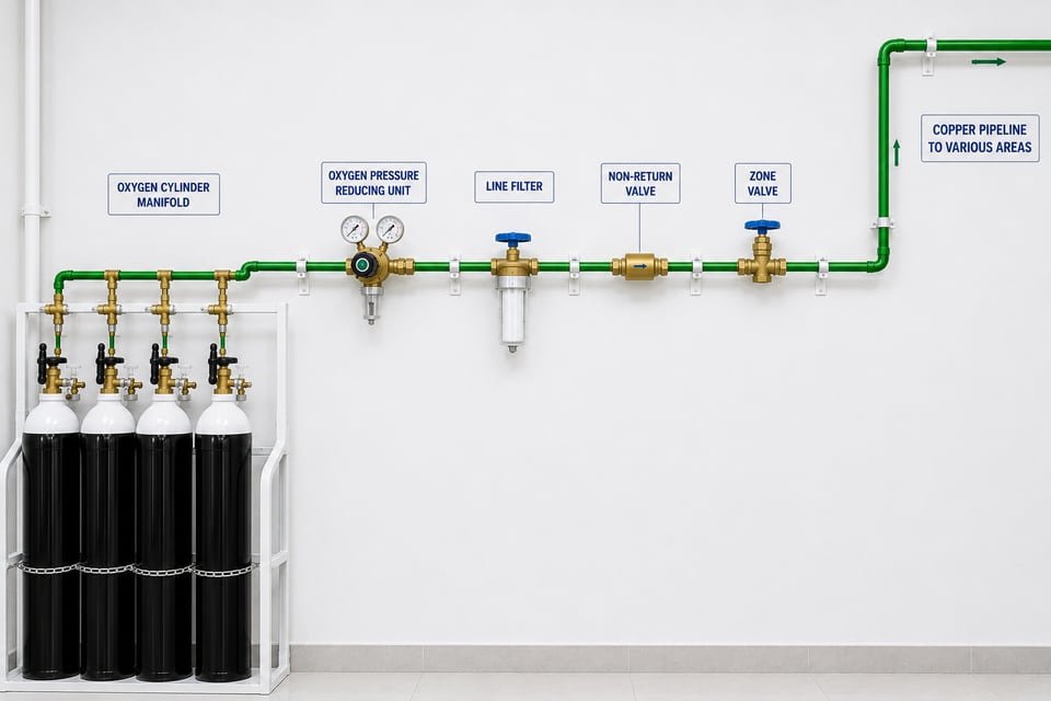 Medical Oxygen Supply System — Oxygen Gas Pipeline Systems