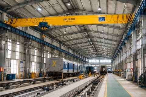 Erection & Load Testing — EOT Crane Installation